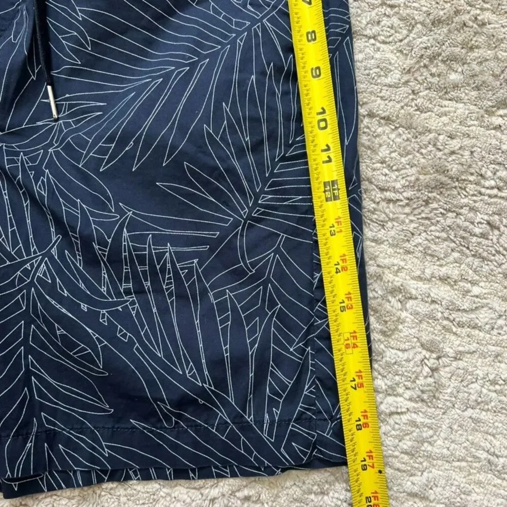 Armani Exchange Drawstring Waist Blue White Palm Print Shorts Mens Size 30